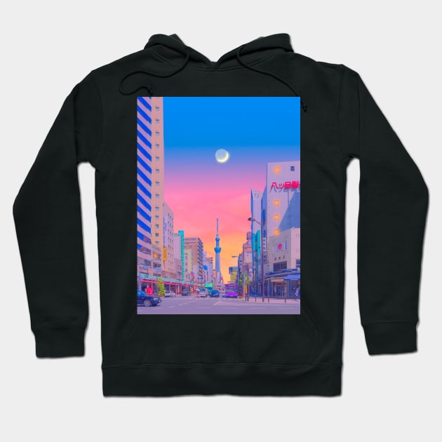 City Pop ( Tokyo ) Hoodie by Yagedan